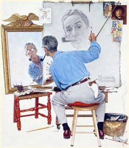 rockwell triple autoportrait